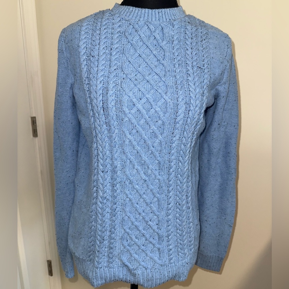 Light Blue Cable Knit Sweater
